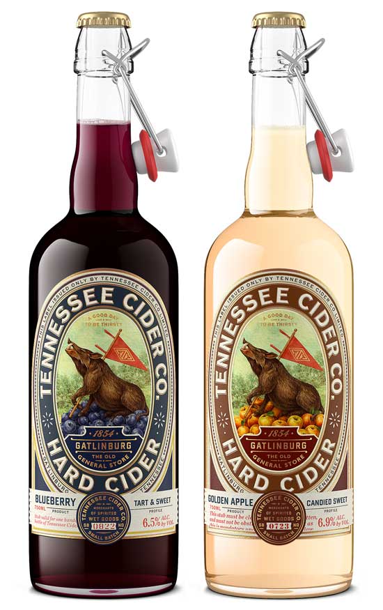 RTD and cider bottle product shot by Outshinery