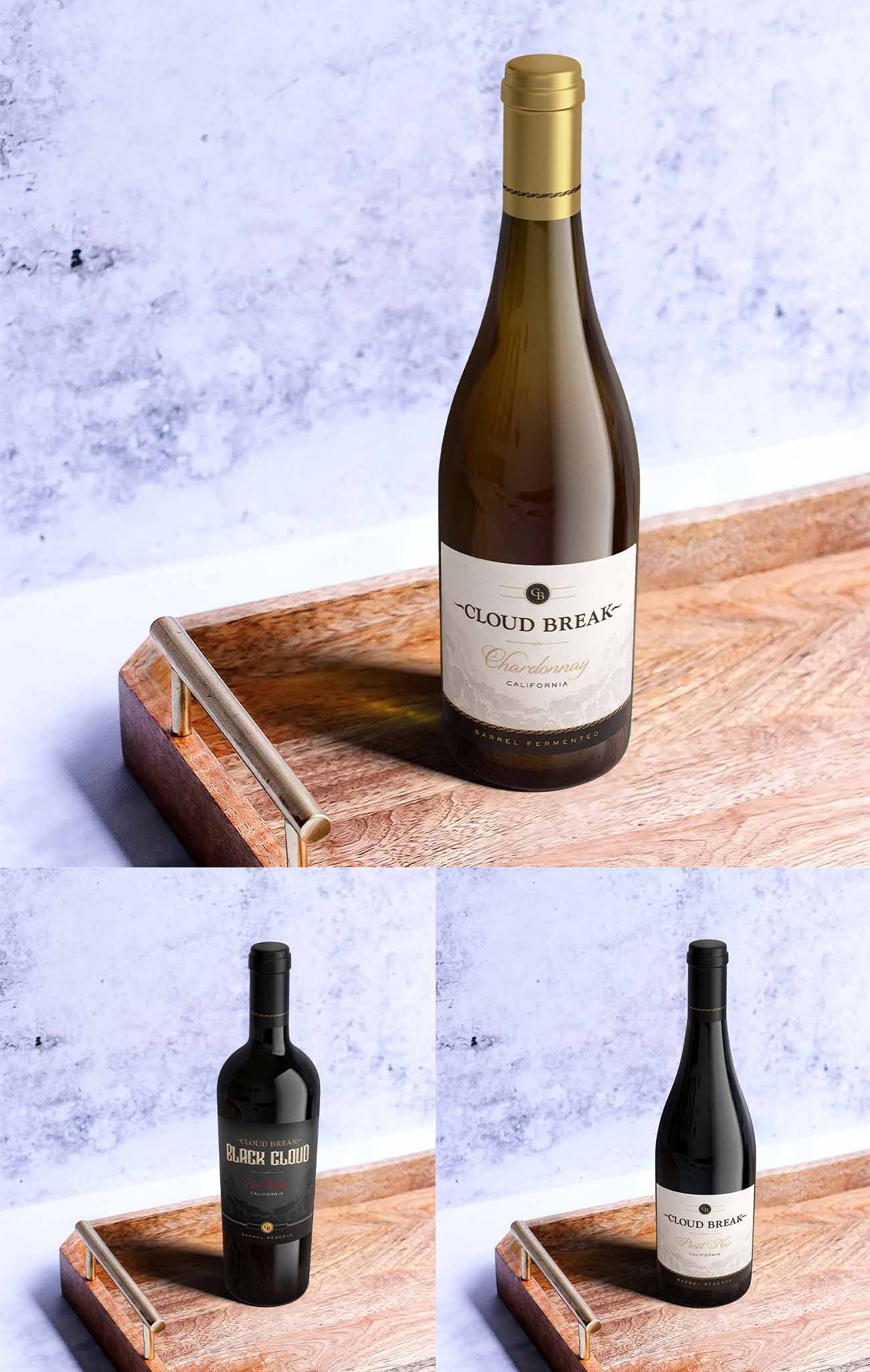 lifestyle images by Outshinery featuring wine bottles entirely created in 3D software