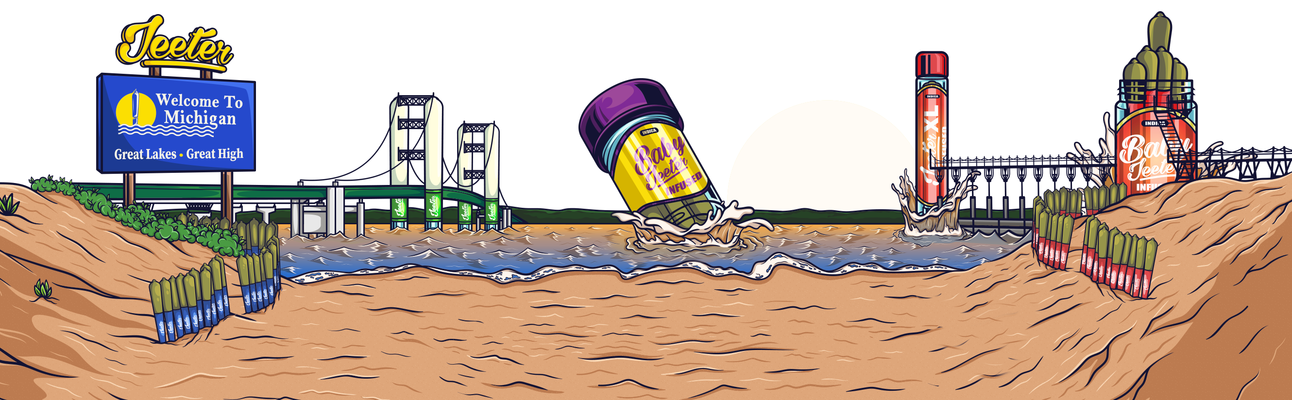 Welcome to Michigan illustration