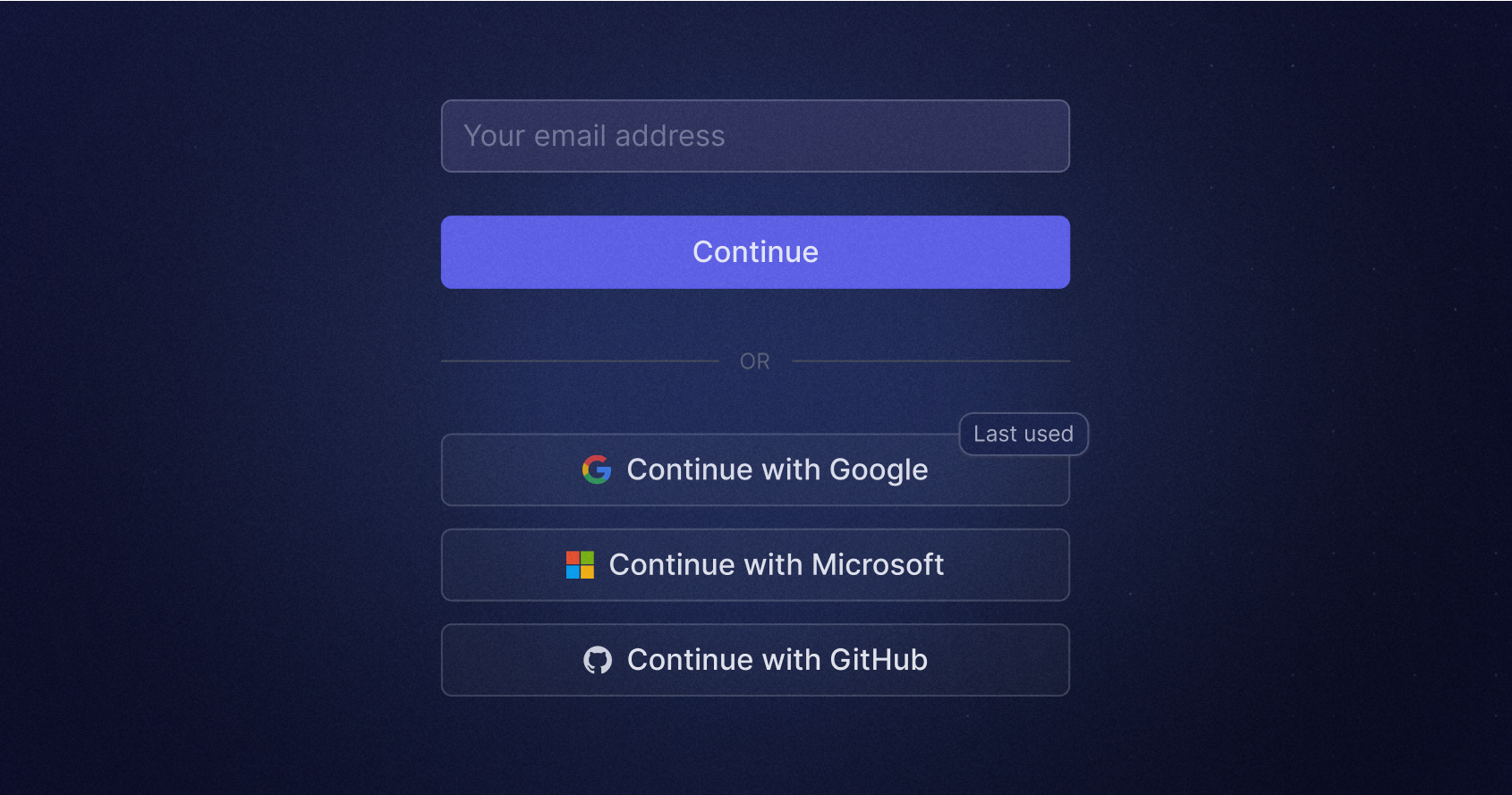 Last-used login method in AuthKit