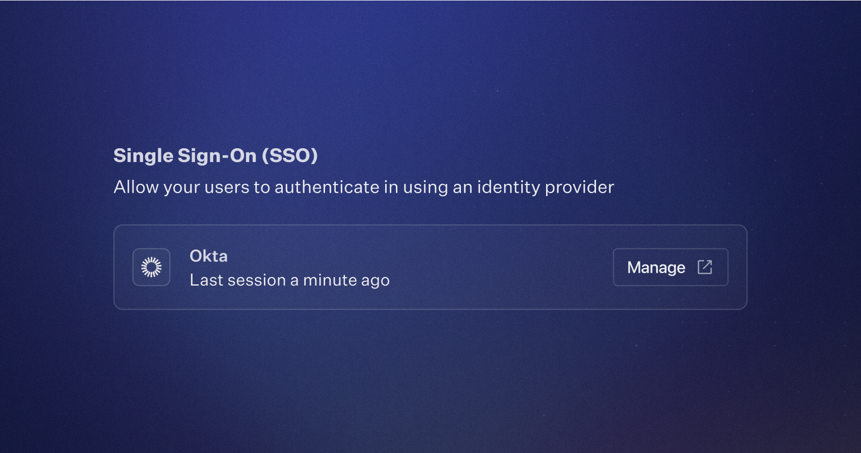 SSO Status Widget