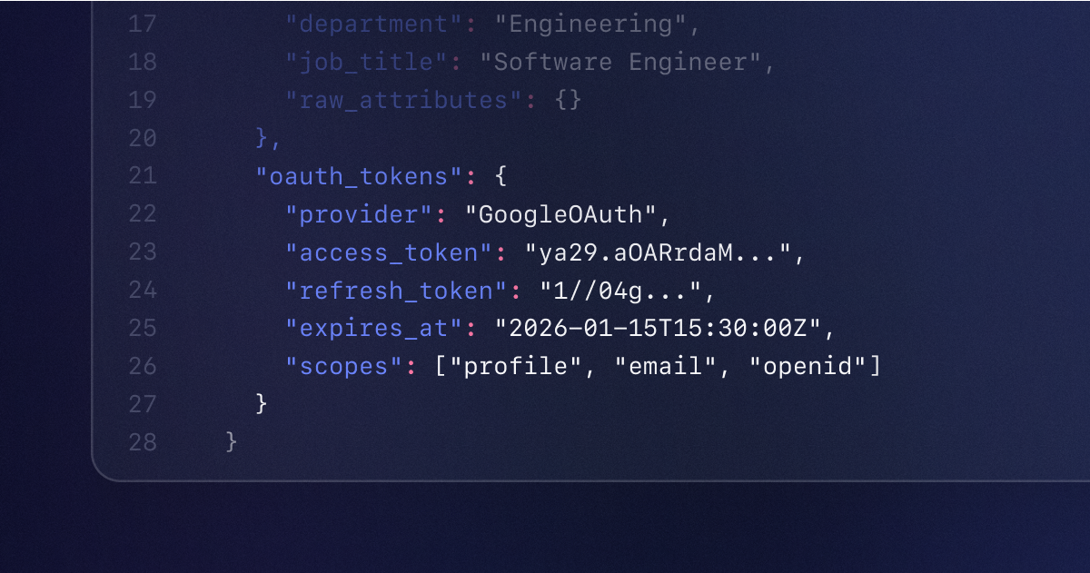 OAuth tokens available in Standalone SSO API