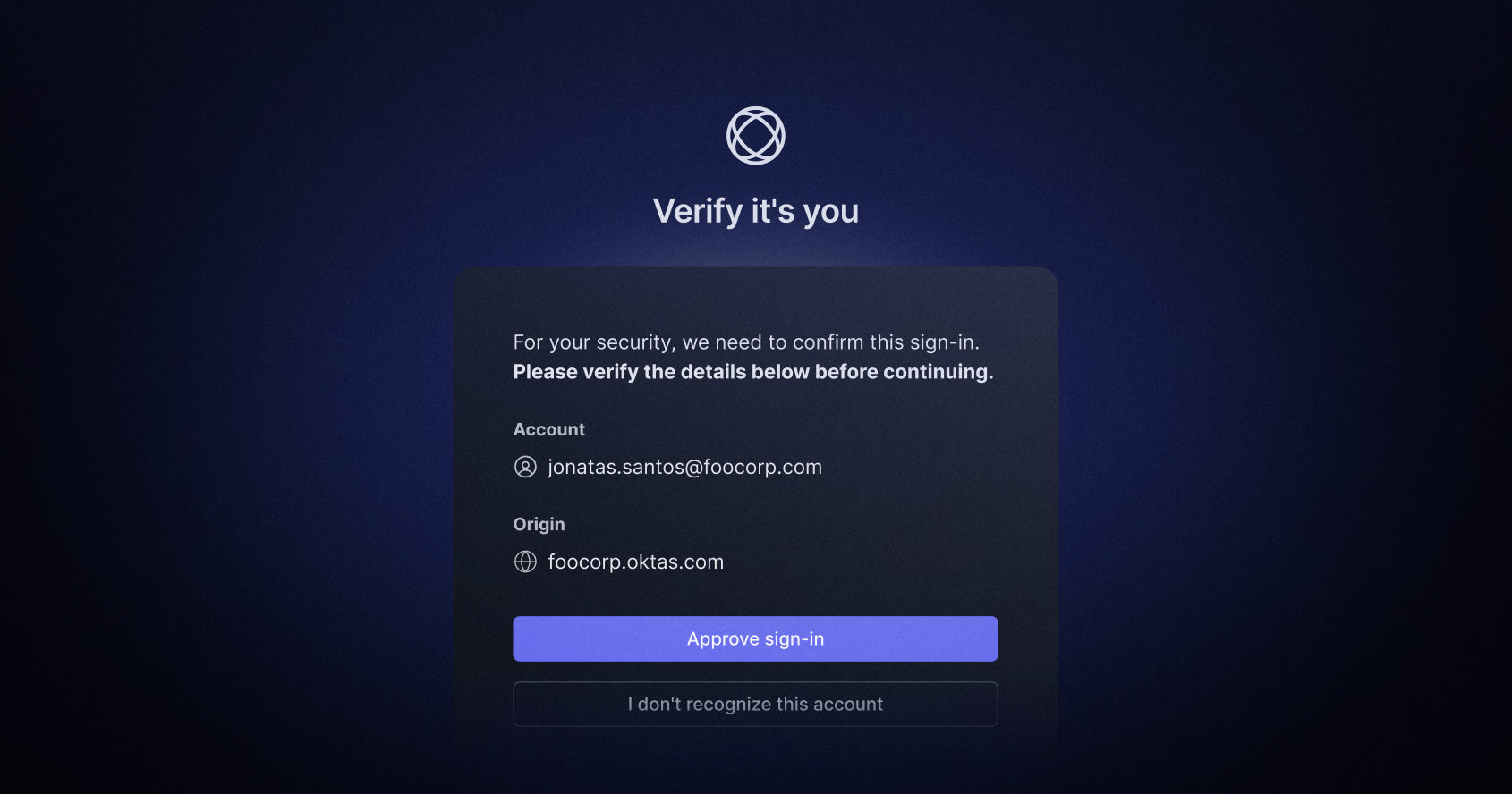 SSO Sign-in Consent Screen