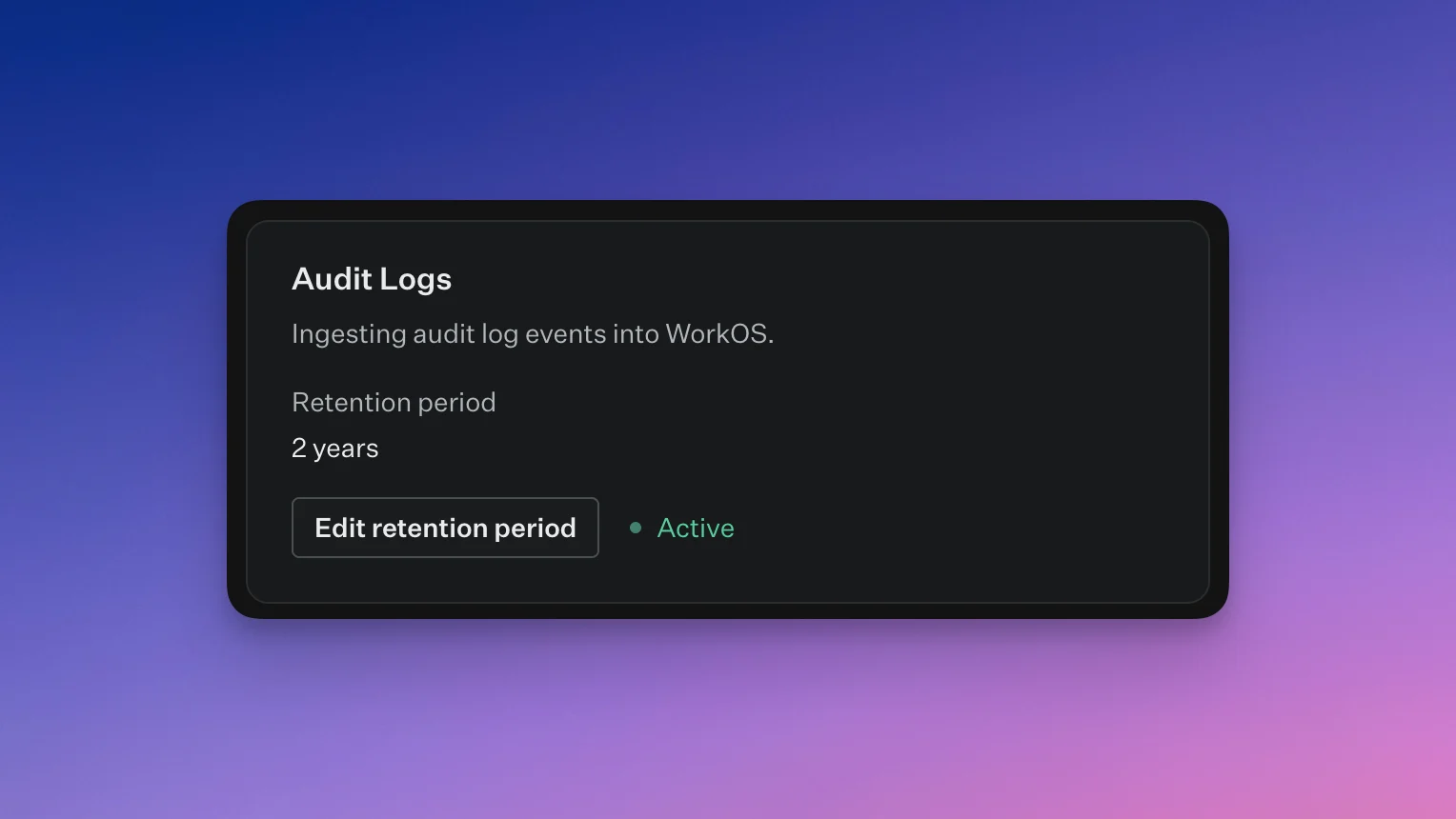 Expanded Audit Log retention periods