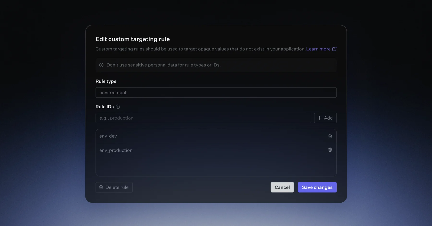 Feature Flags Custom Targeting