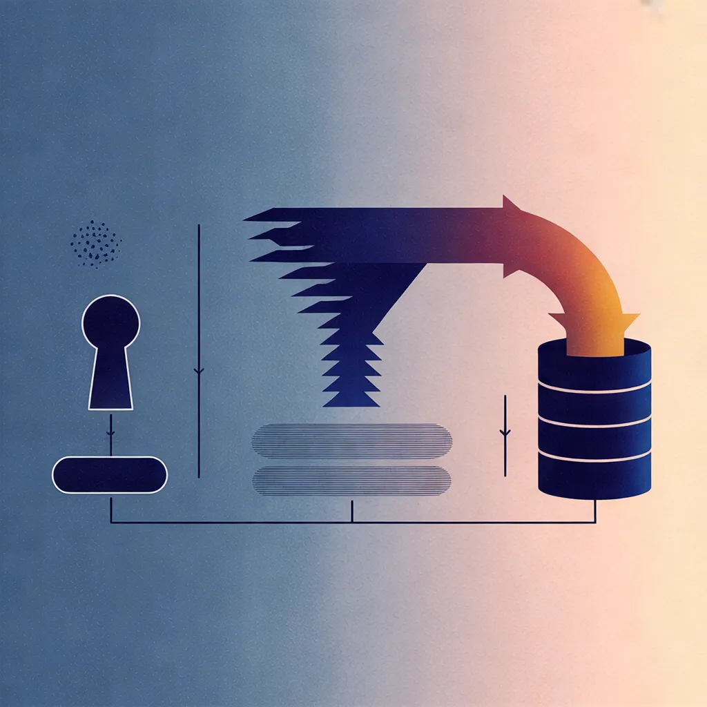 A partner request passing through four sequential gates before reaching the record store: authentication, declared-population scope, per-purpose quota (with overflow requests rejected), and an egress audit ledger.