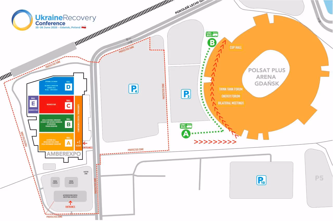 Mapa miejsca wydarzenia — AmberExpo & Polsat Plus Arena Gdańsk