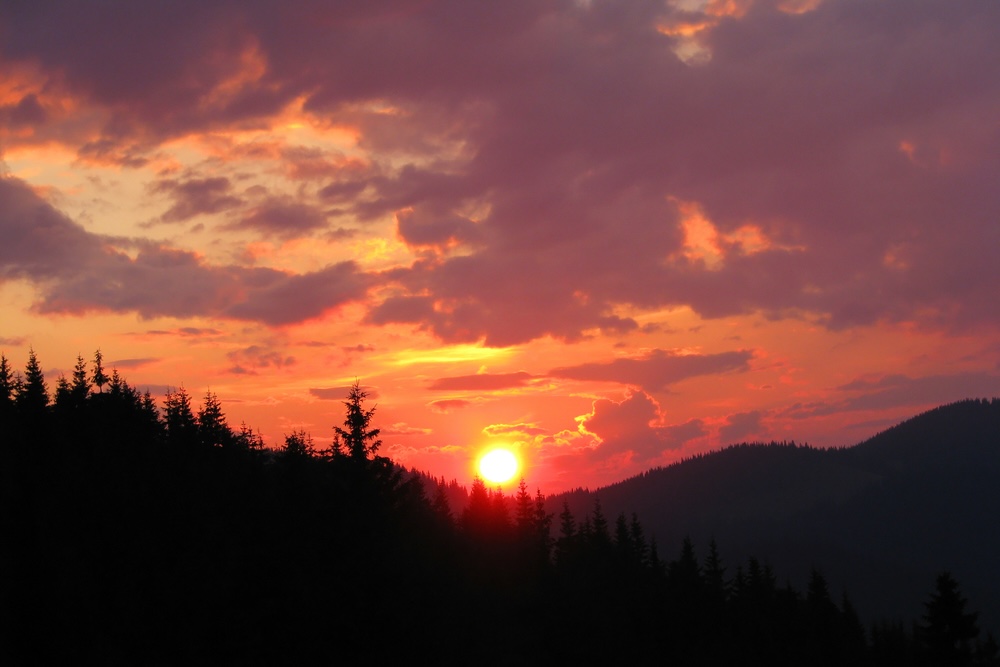 smoky mountain sunset