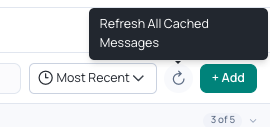 The reload icon used to refresh cached messages