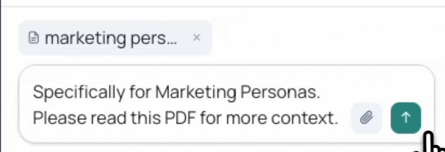 Attaching a PDF to the chat for Gem-E to analyse
