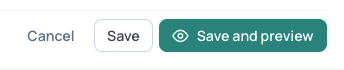 The Cancel, Save and Save and preview buttons