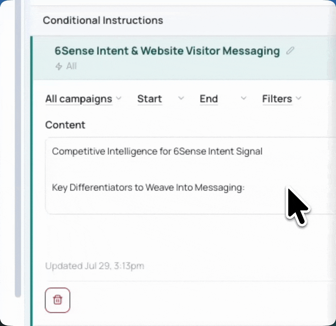 A Conditional Instructions content item