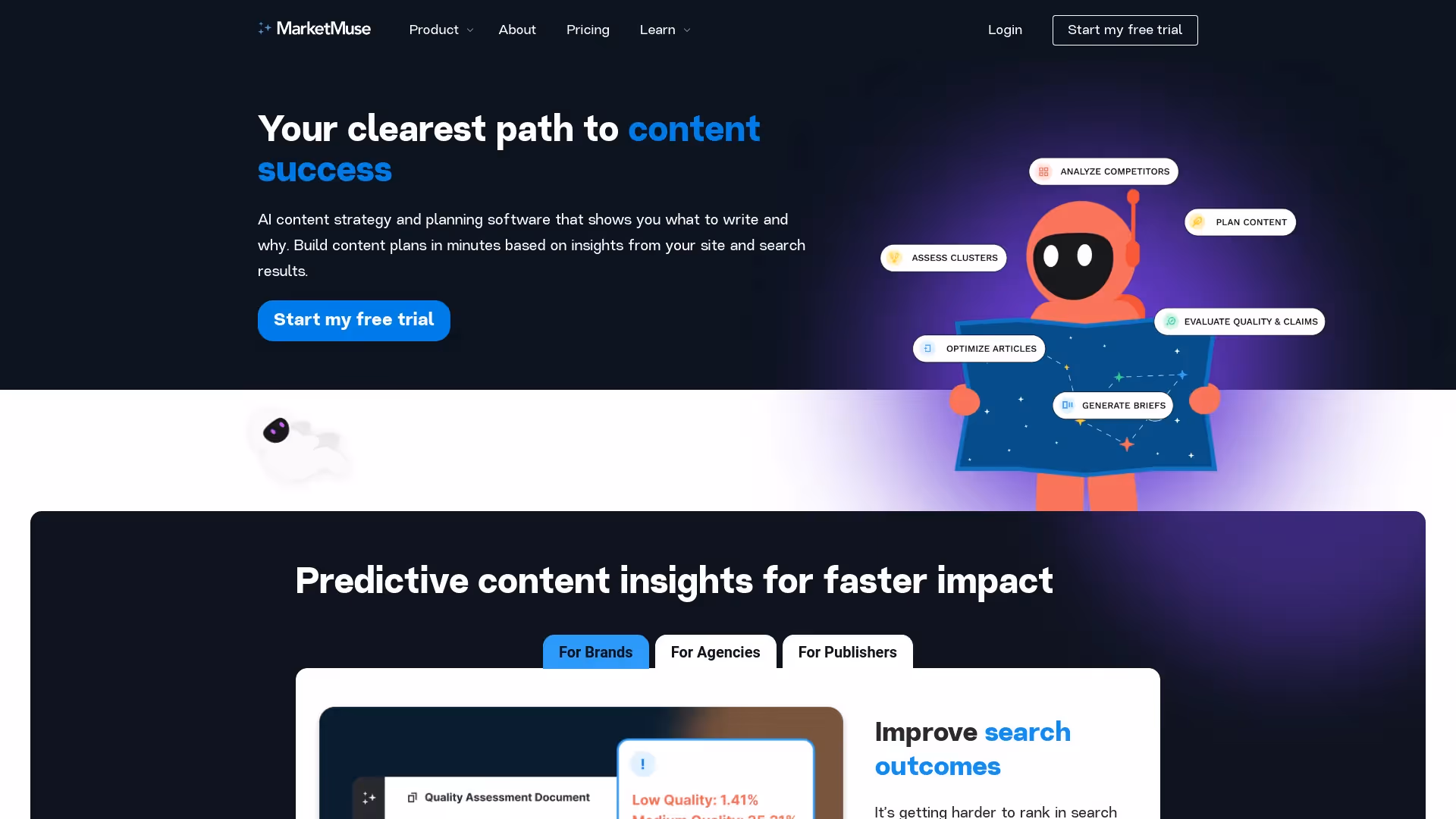 Marketmuse Homepage