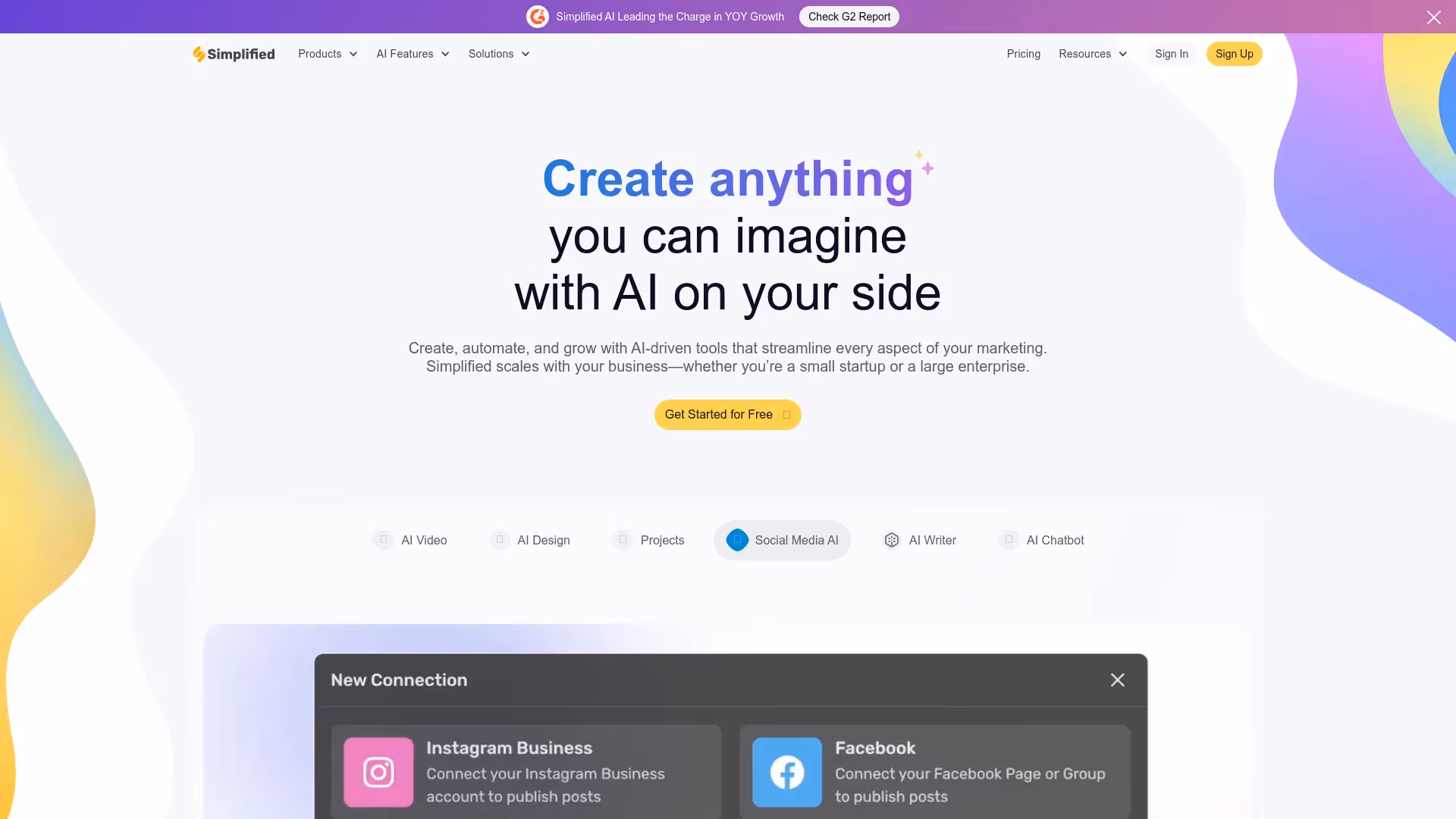 Simplified Homepage