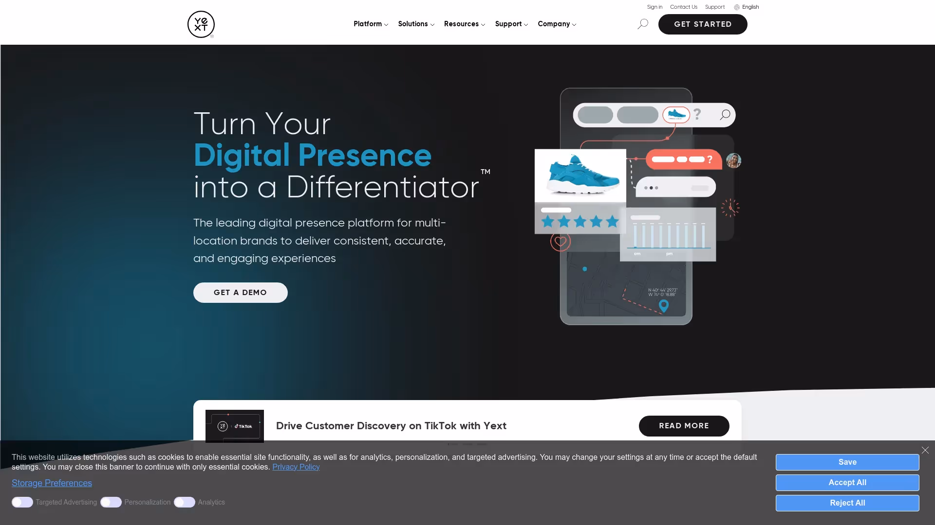Yext Homepage