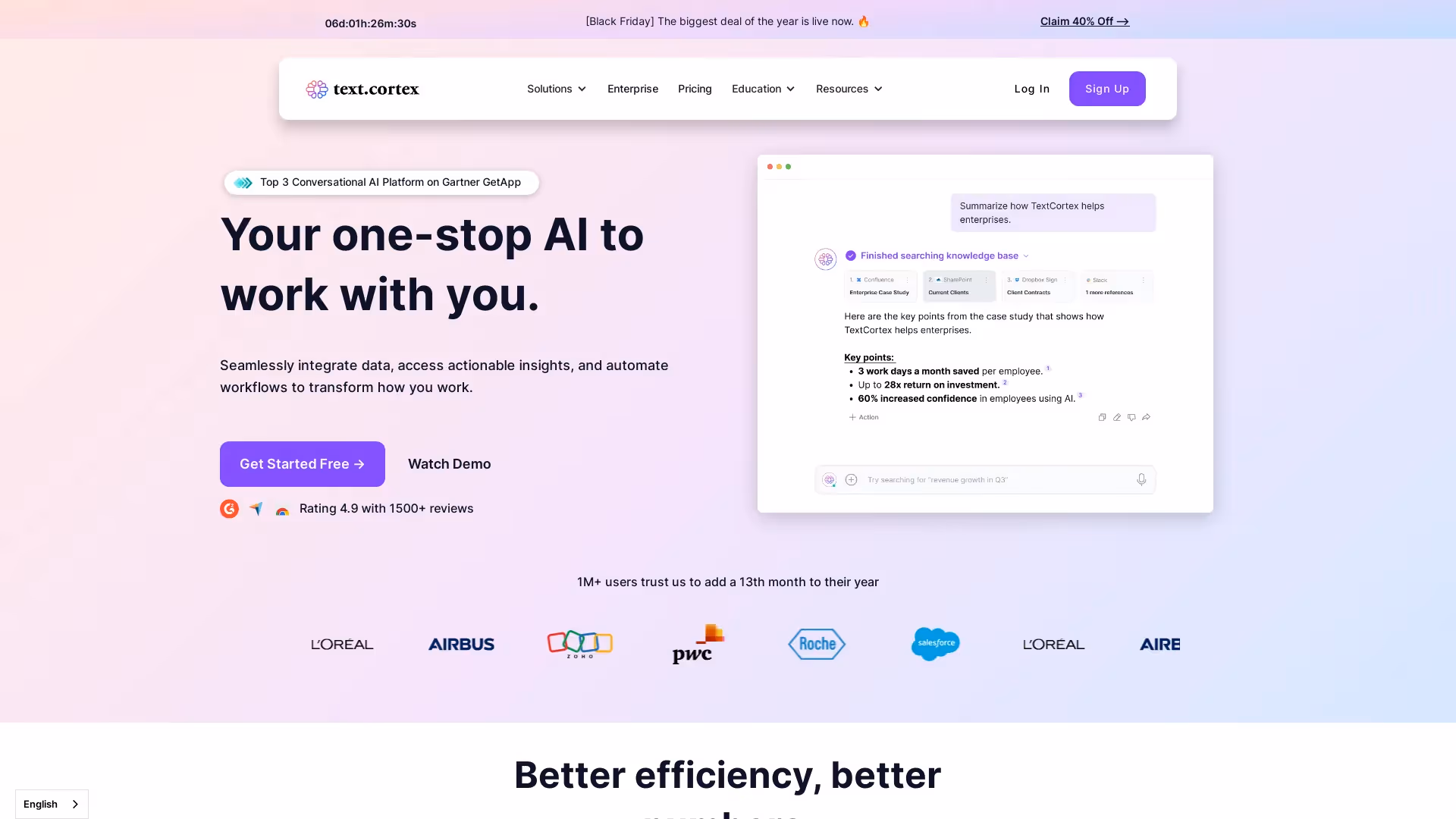 TextCortex AI Homepage