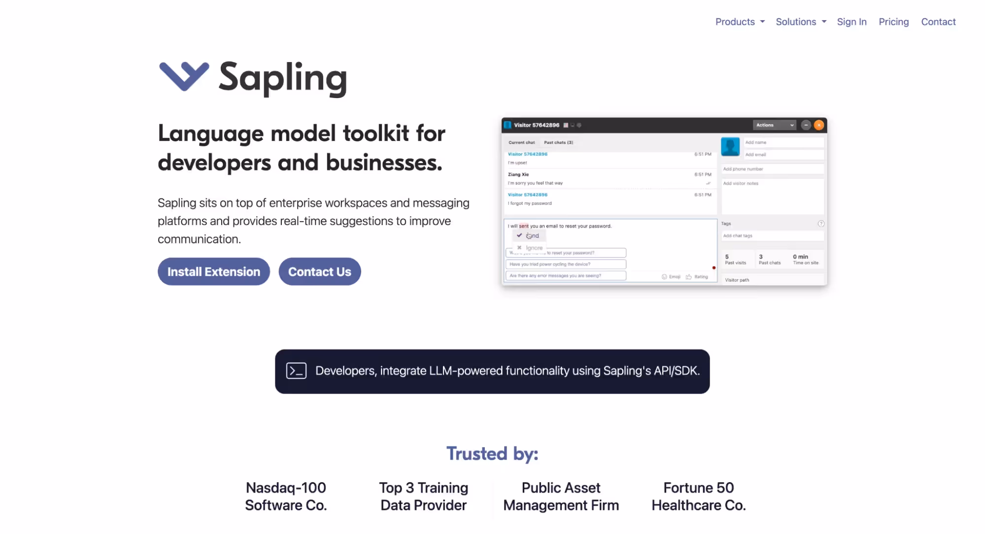 Sapling Homepage