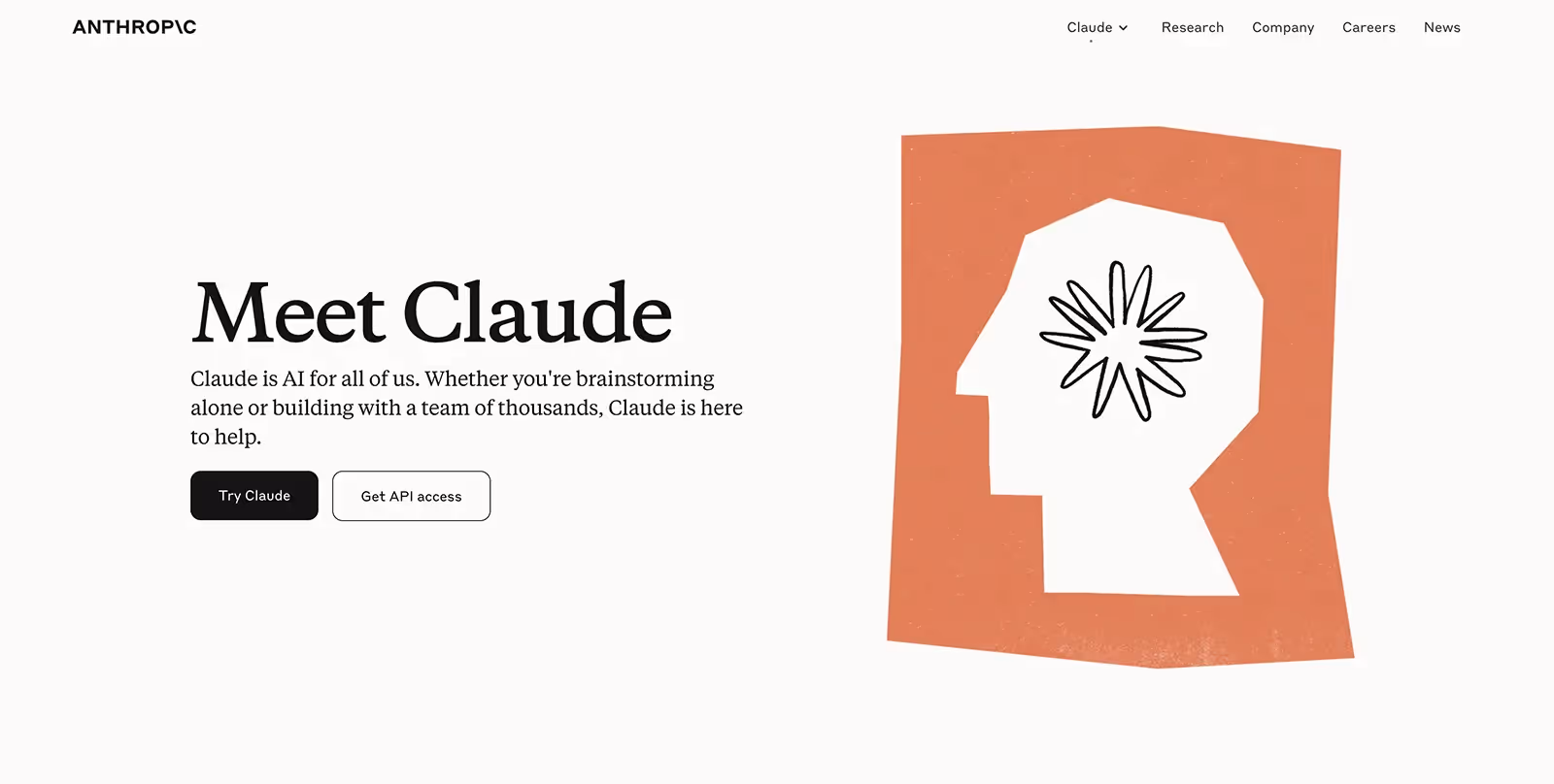 Claude homepage