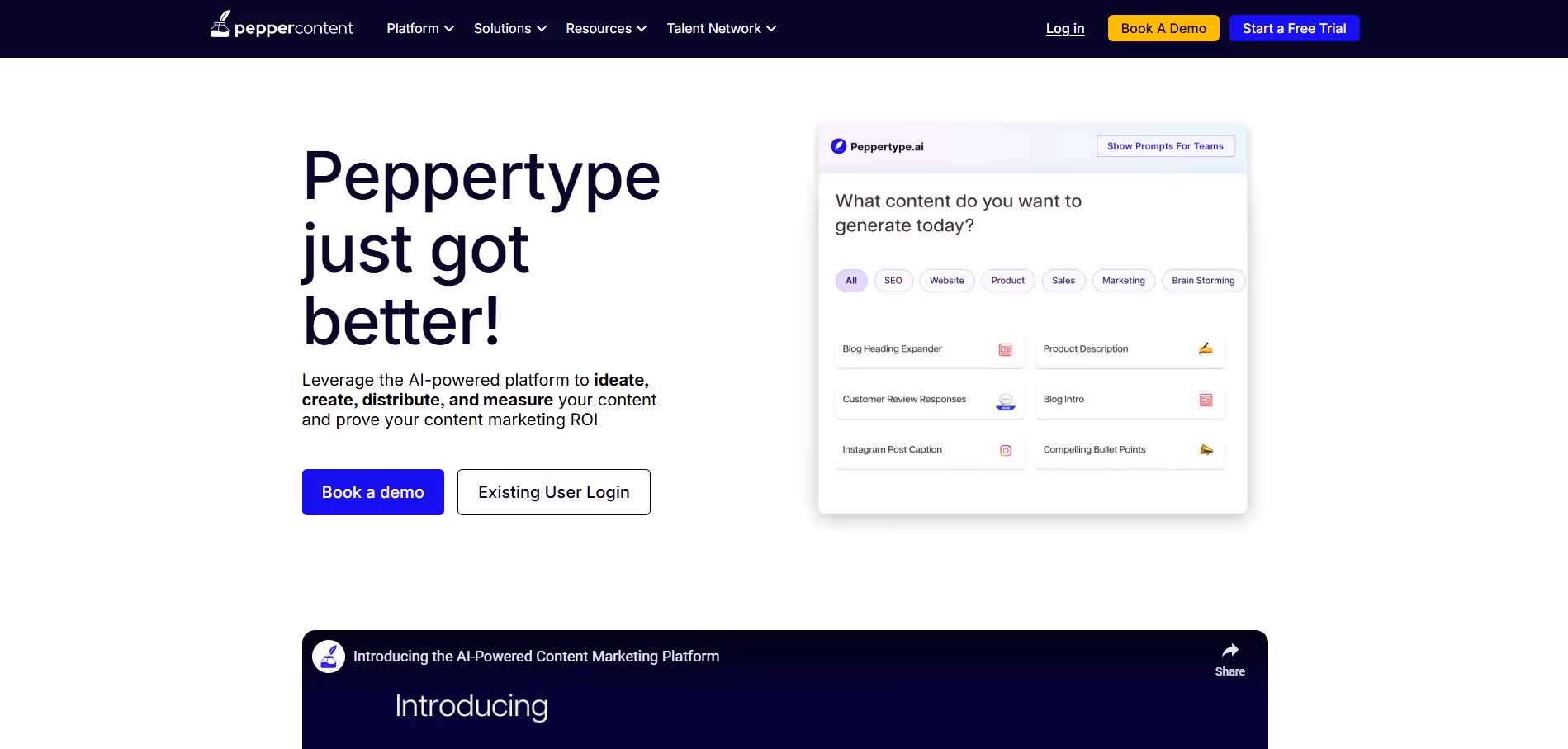 Peppertype.ai Homepage