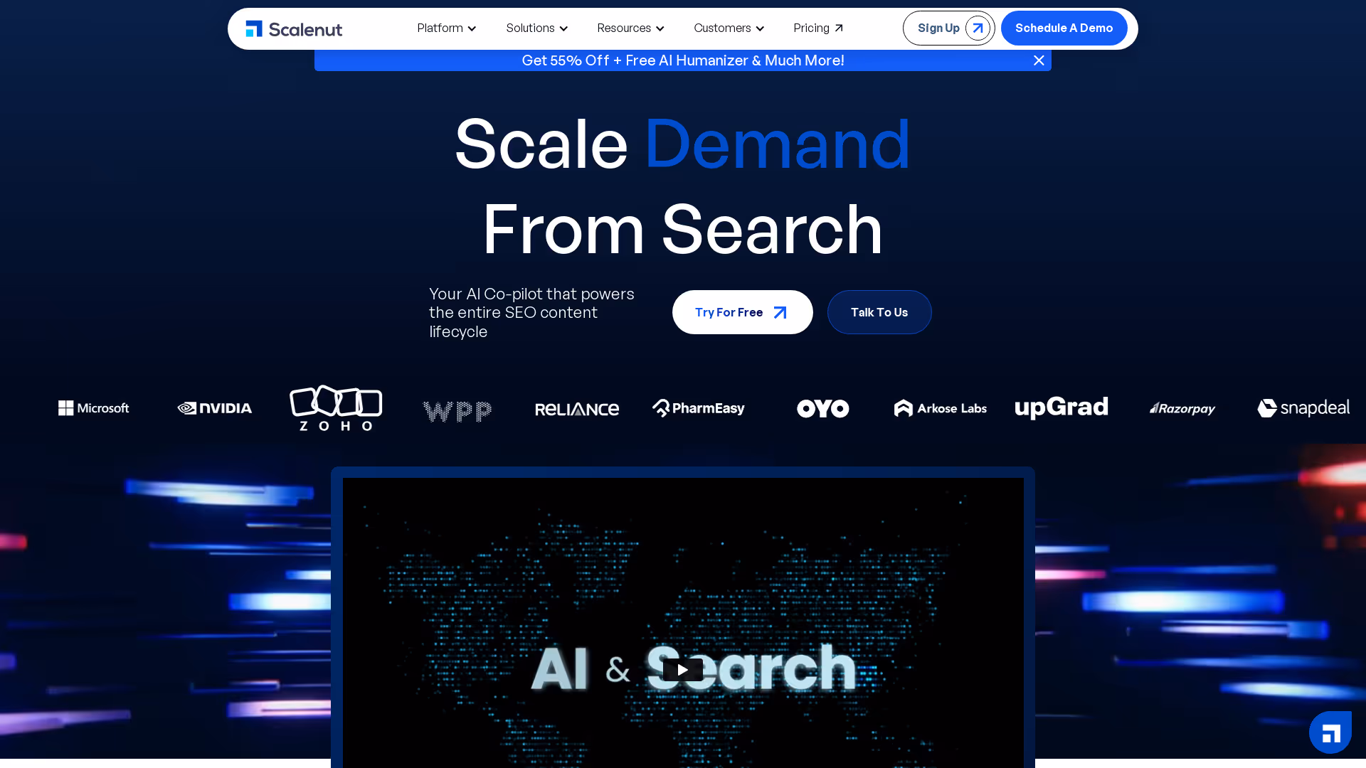 Scalenut Homepage