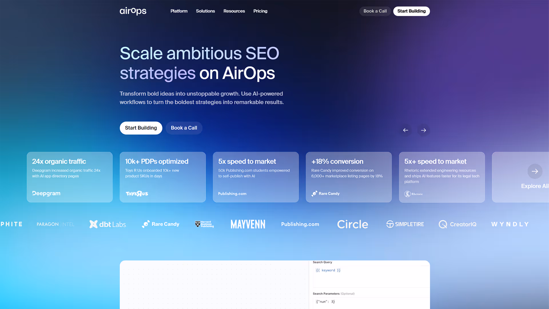 AirOps homepage