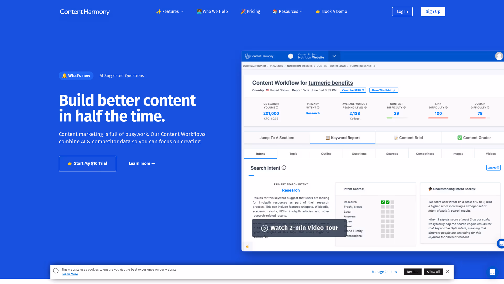 Content Harony Homepage