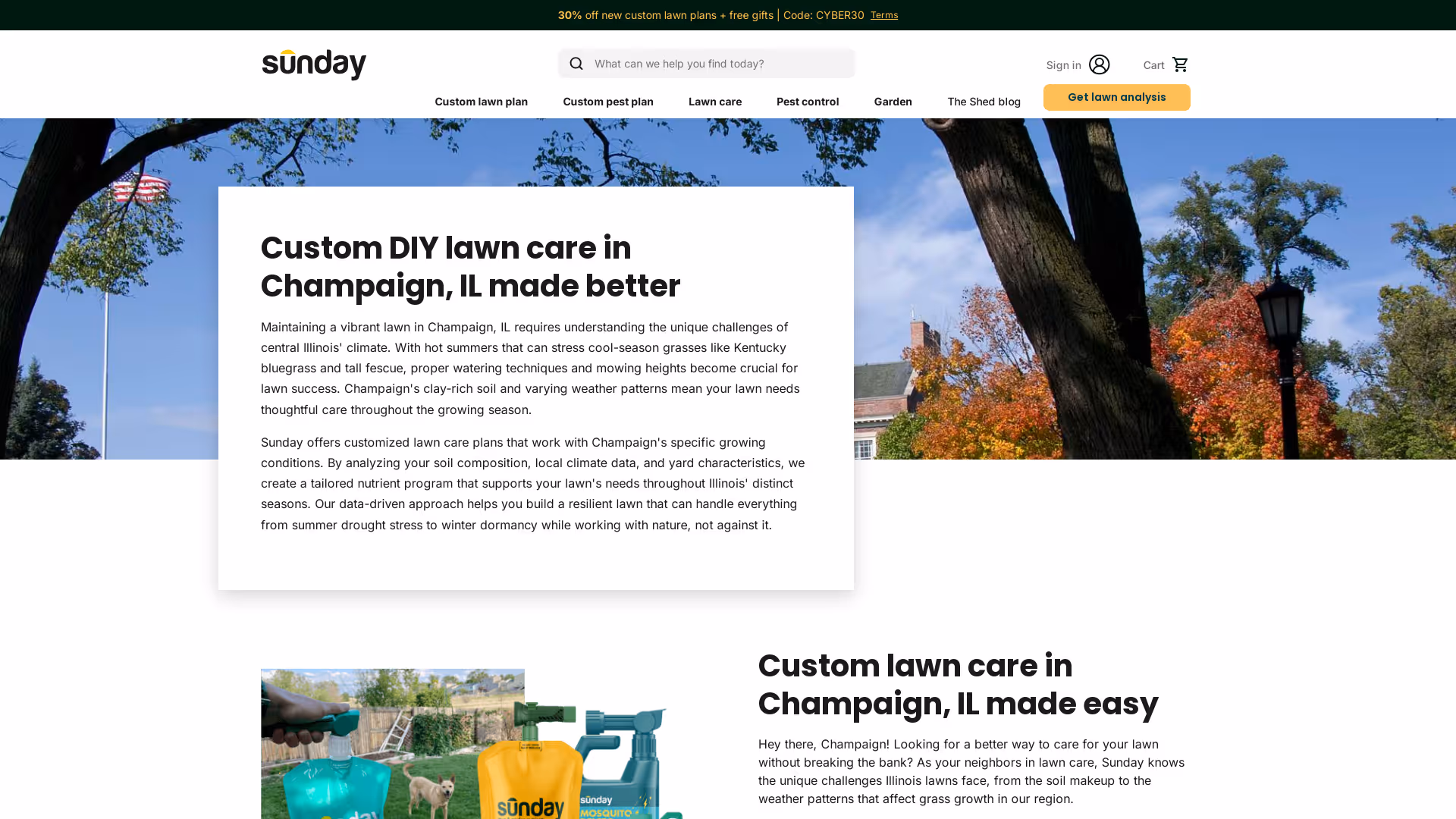 Sunday Lawn Care Webpage