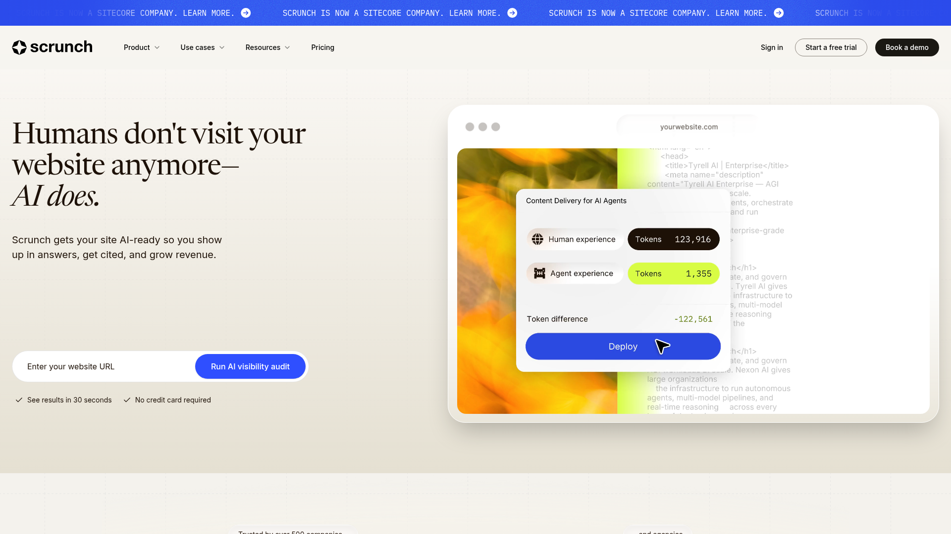 Scrunch AI Agent Experience Platform