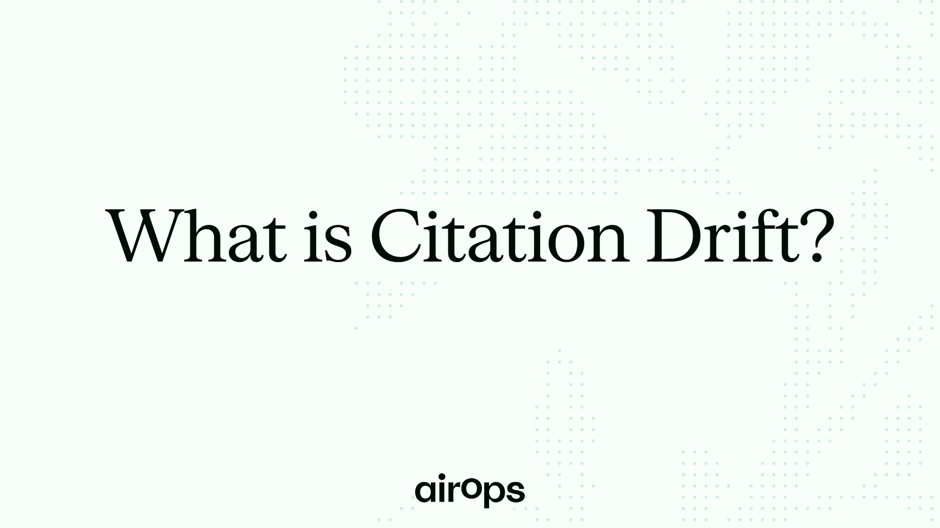 What is Citation Drift?