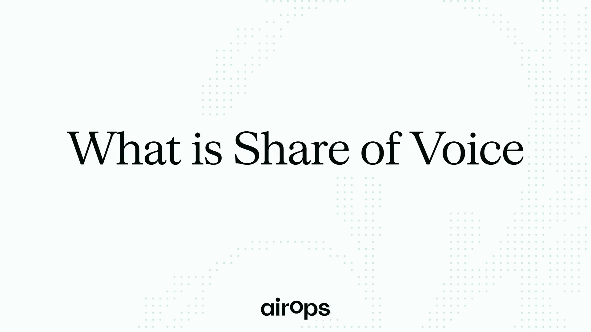 What is Share of Voice?