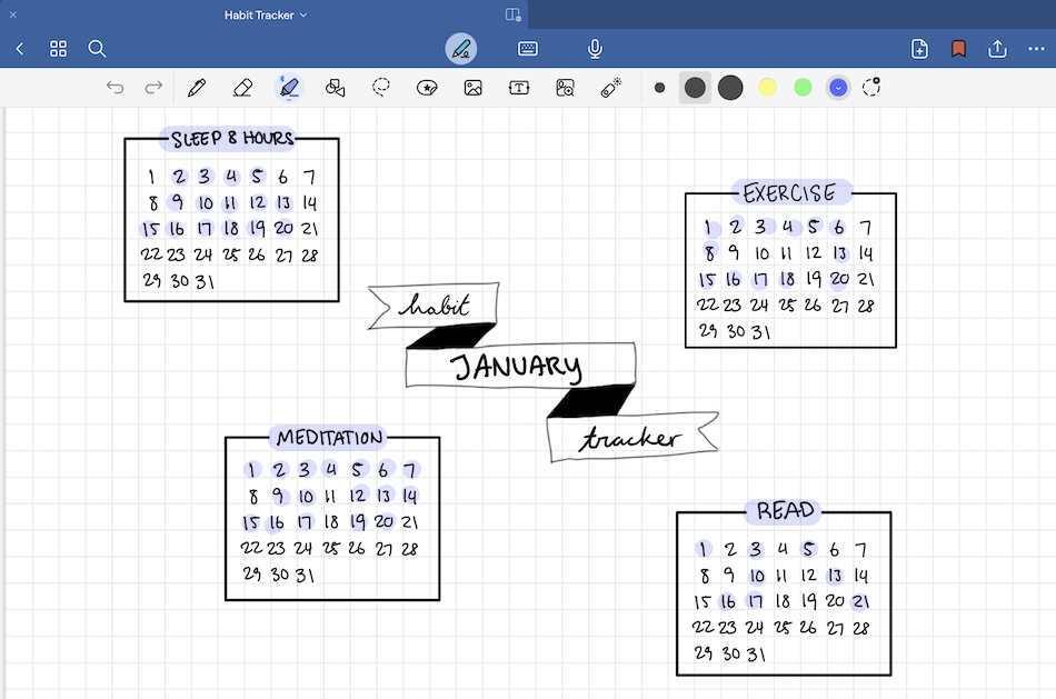 homework tracker goodnotes