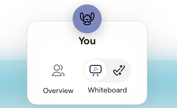 The Class Navigator allows teachers to switch to a whiteboard layer where they can make annotation that are only showing on their own device