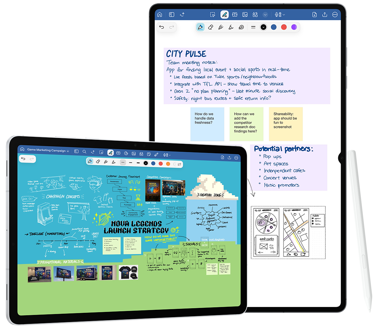 Galaxy Tab with Goodnotes App
