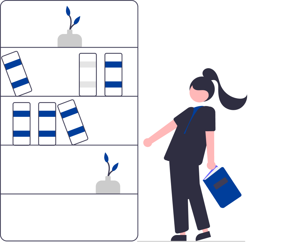 A women showing resources of everything