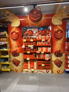 Cote d'Or chocolate seasonal display stand merchandised in-store