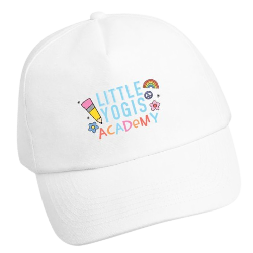 a Little Yogis Academy hat