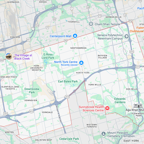 Ease aesthetics service map of Ottawa