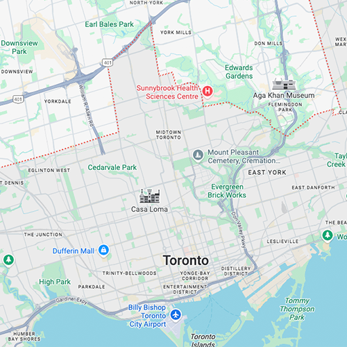 Ease aesthetics service map of Ottawa