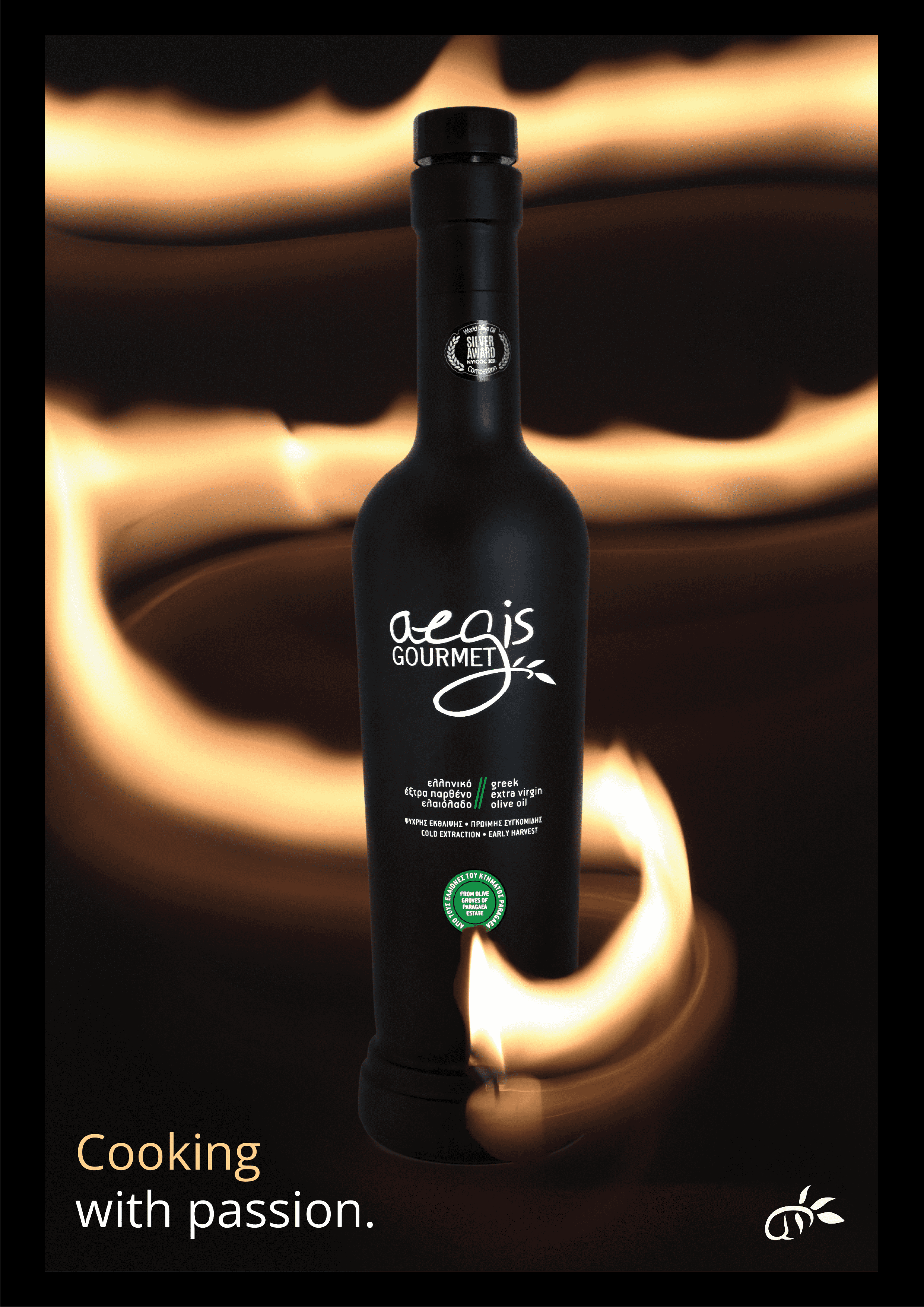 Product poster featuring own photography and logo design