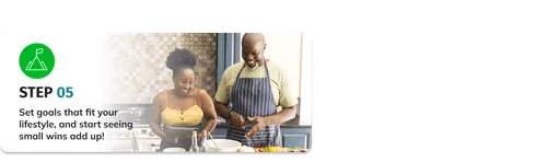Step 5 - Set goals that fit your lifestyle, and start seeing small wins add up