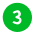 Green circle with white number 3 inside it.