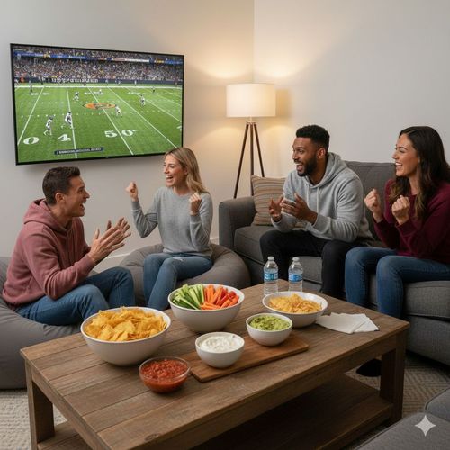 Go outside for some catch before the Big Game, or stay indoors for a dance party.