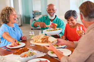 Sustainable nutrition strategies include making room for fun times with friends and family.