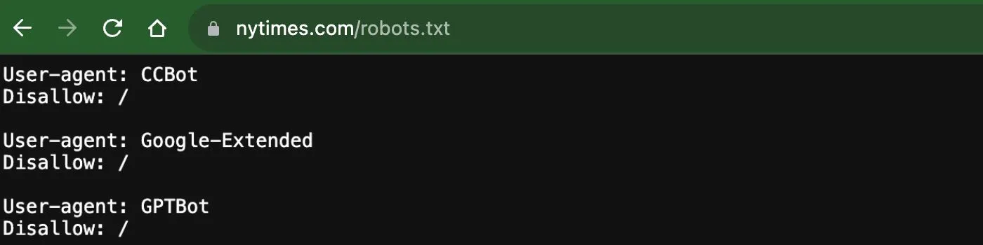 Le New York Times empeche ChatGPT de parcourir son site internet