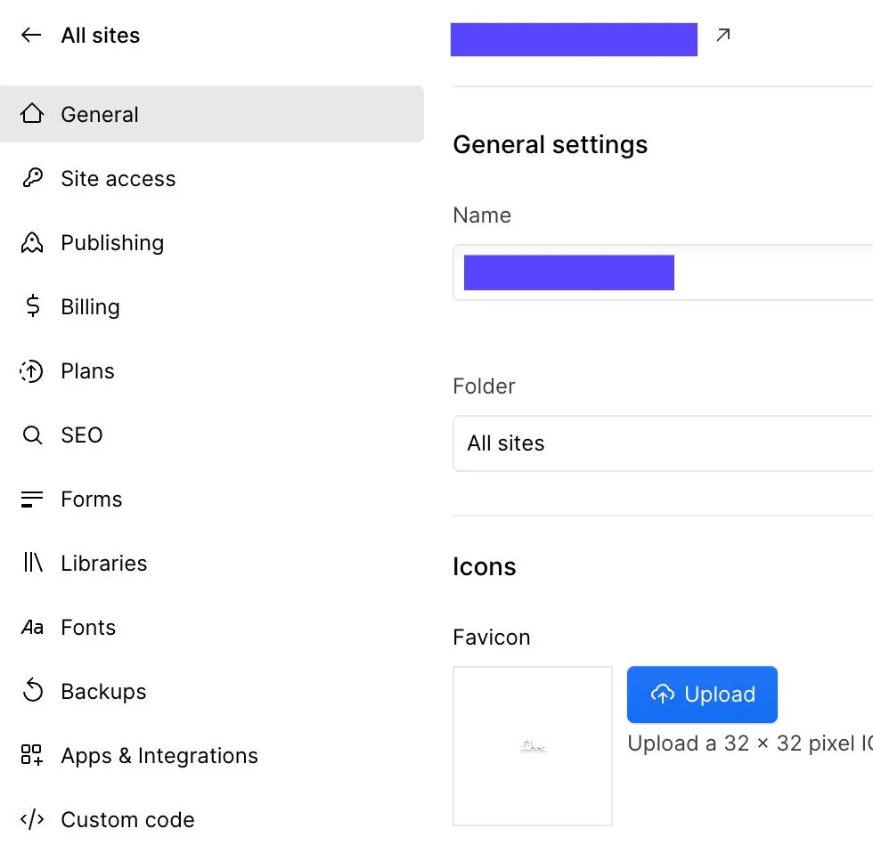 Accéder aux redirections dans l'interface Webflow
