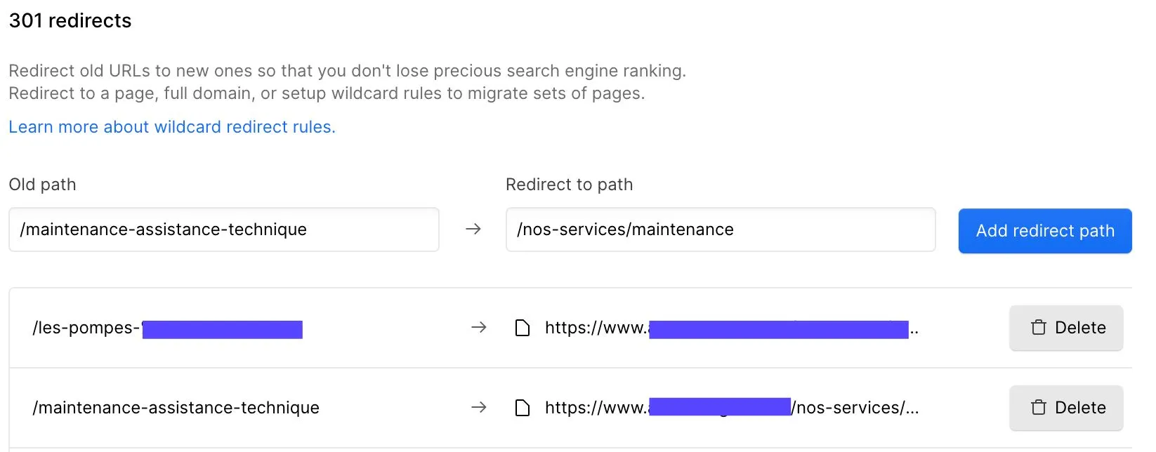Gérer les redirections dans Webflow