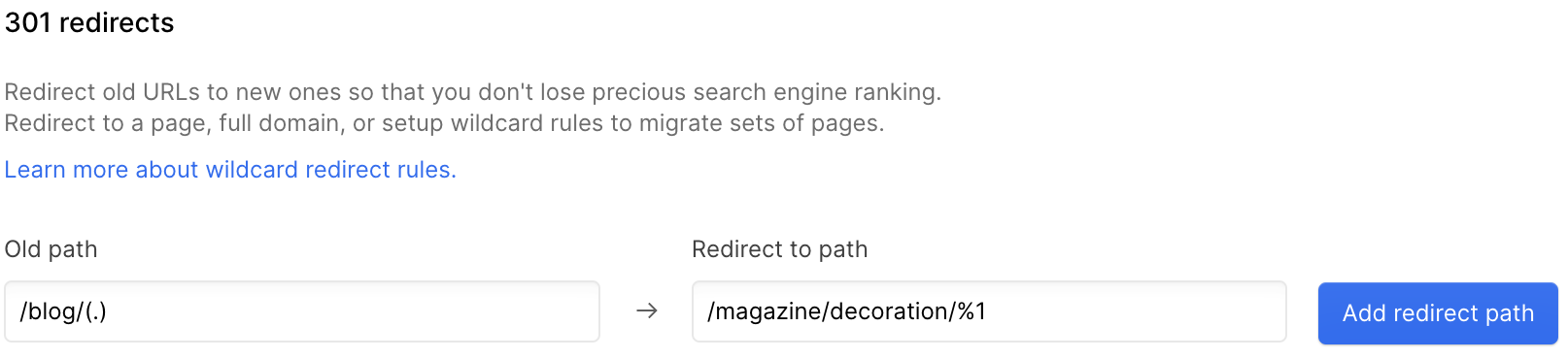 Webflow : redirection d'un répertoire vers un autre répertoire