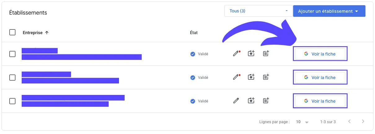 Accéder aux autres informations modifiables de votre profil GBP