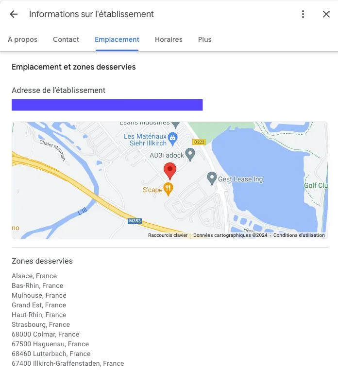 Préciser le rayon d'action de votre entreprise en spécifiant les zones desservies sur votre profil GBP