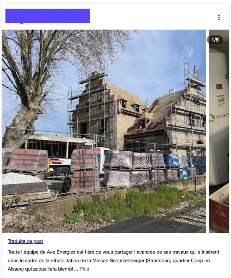 Exemple d'utilisation des Google Posts pour informer de l'obtention de marché